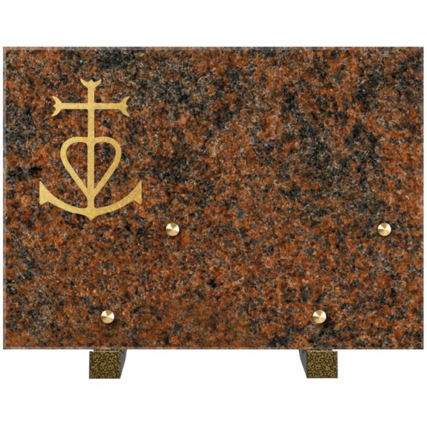 Plaque de granit rectangulaire. Rectangulaire d'honneur.