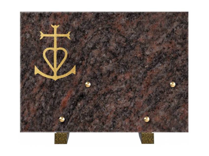 Rectangular granite plaque. Rectangular of honor.