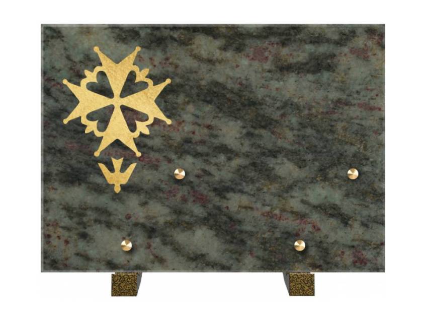 Rectangular granite plaque. Rectangular of honor.