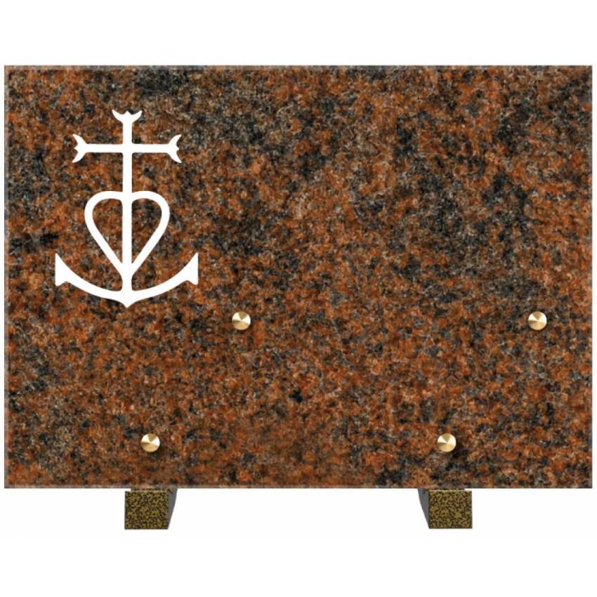 Plaque de granit rectangulaire. Rectangulaire d'honneur.