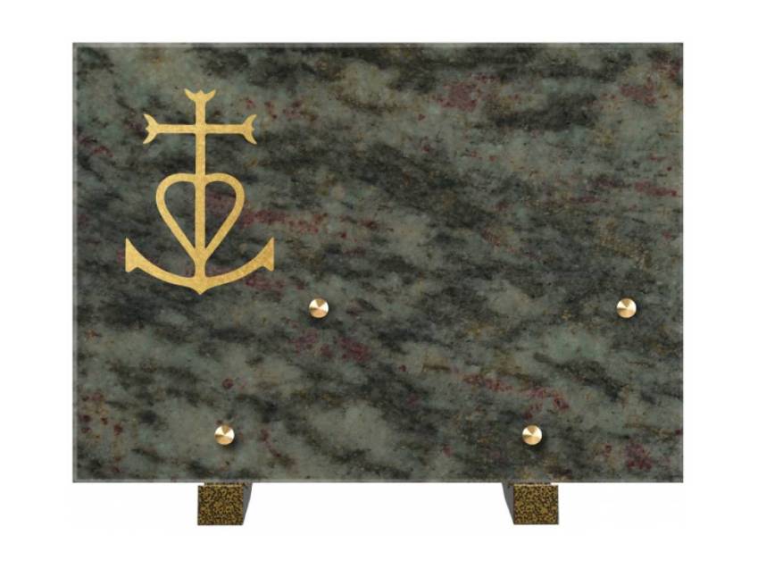 Rectangular granite plaque. Rectangular of honor.