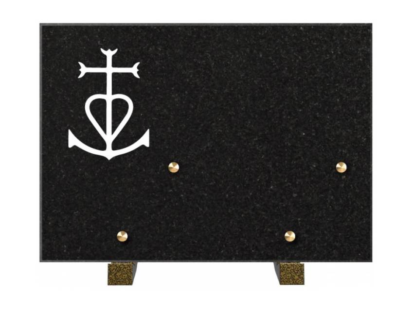 Rectangular granite plaque. Rectangular of honor.