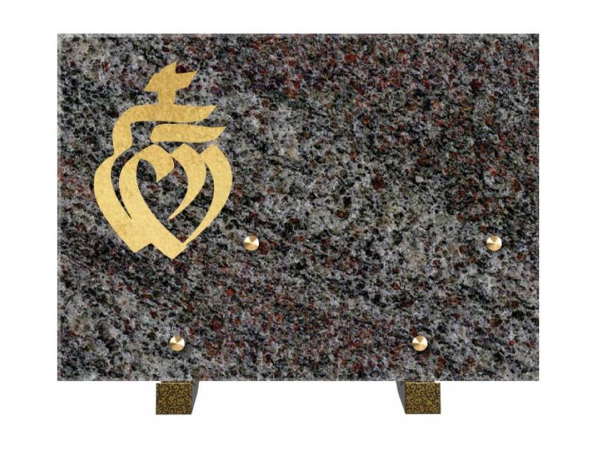 Rectangular granite plaque. Rectangular of honor.