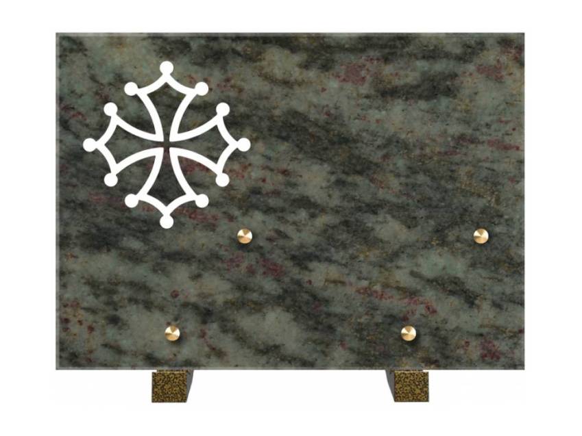 Rectangular granite plaque. Rectangular of honor.