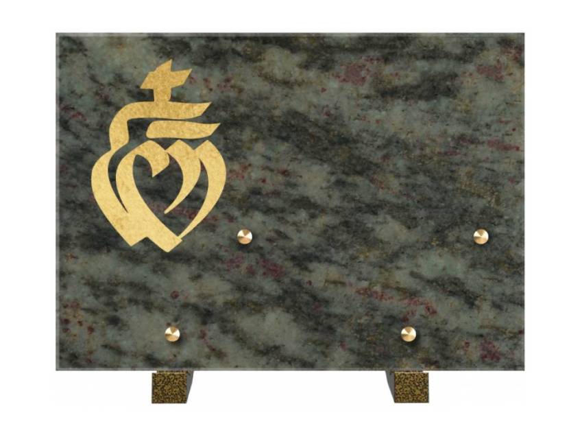 Rectangular granite plaque. Rectangular of honor.