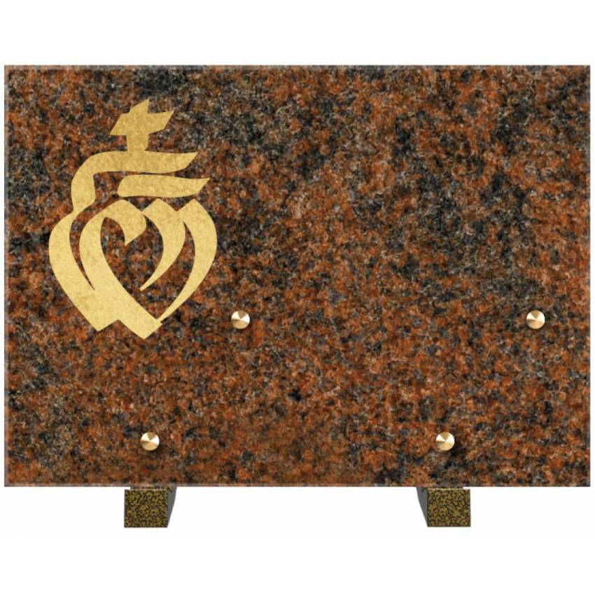 Rectangular granite plaque. Rectangular of honor.