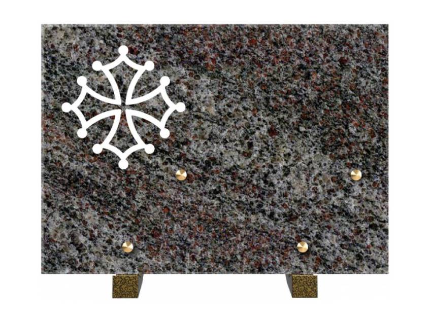 Rectangular granite plaque. Rectangular of honor.