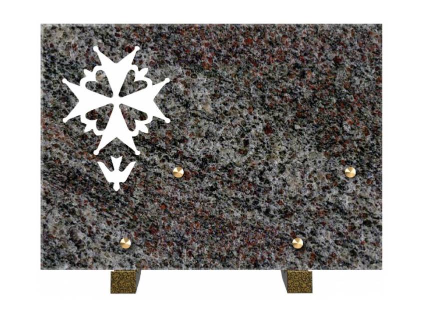 Rectangular granite plaque. Rectangular of honor.