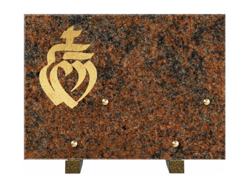 Rectangular granite plaque. Rectangular of honor.