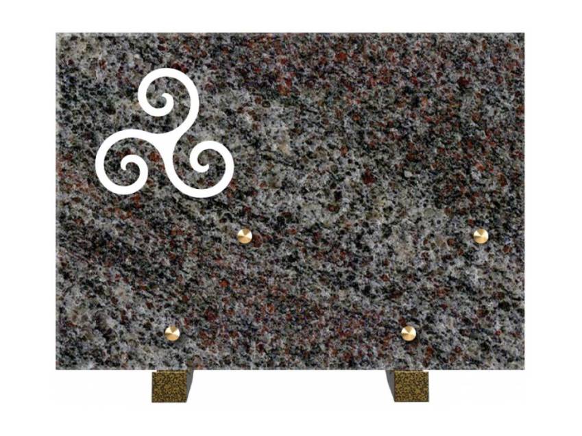 Rectangular granite plaque. Rectangular of honor.