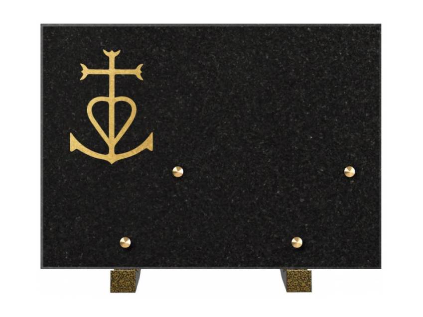 Rectangular granite plaque. Rectangular of honor.