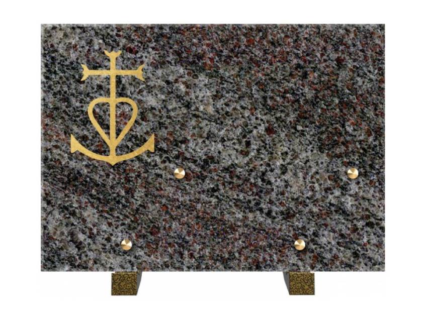 Rectangular granite plaque. Rectangular of honor.