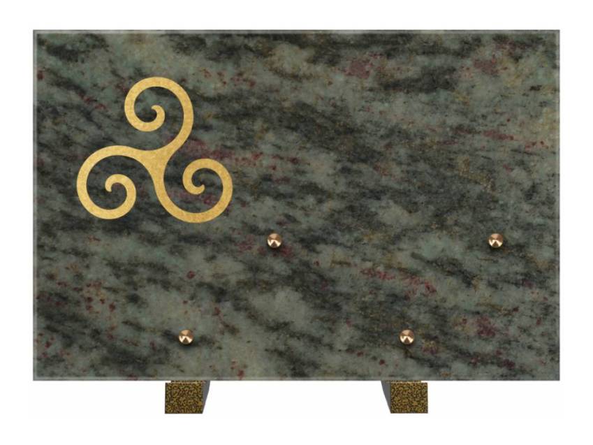 Rectangular granite slab. Rectangle anthology.