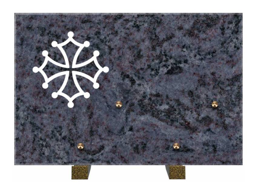 Rectangular granite slab. Rectangle anthology.