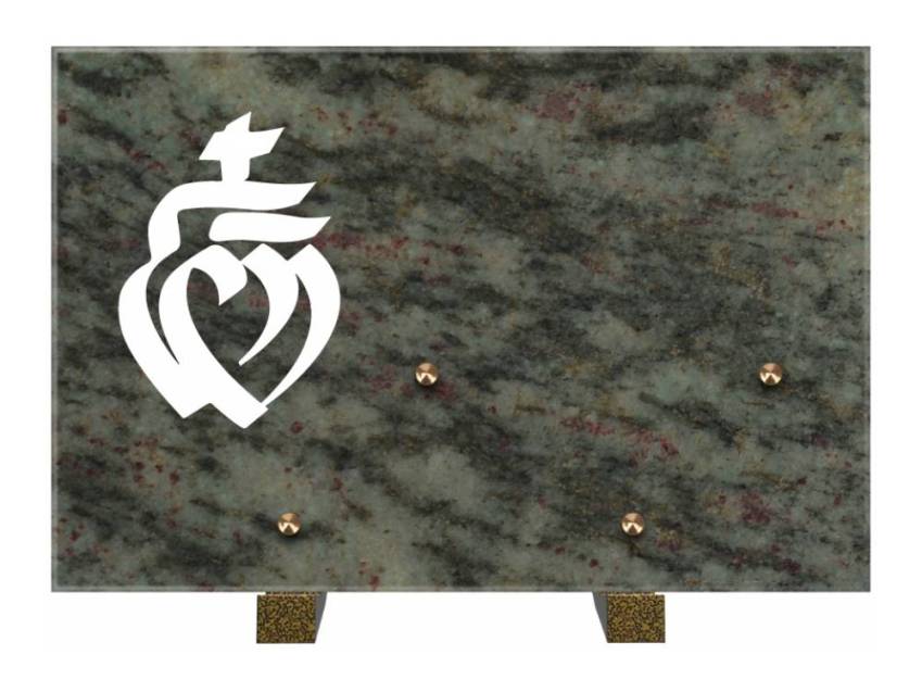 Rectangular granite slab. Rectangle anthology.