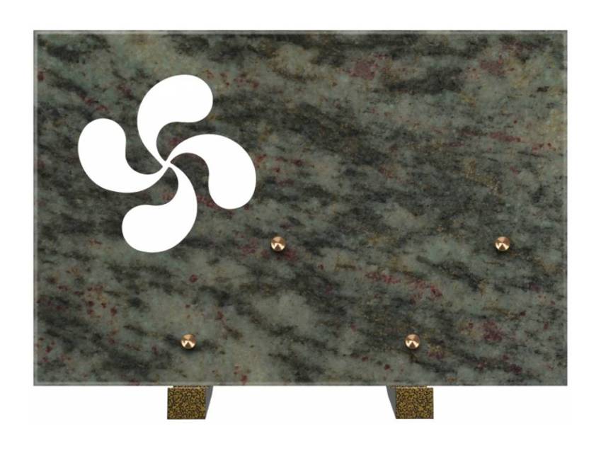 Rectangular granite slab. Rectangle anthology.