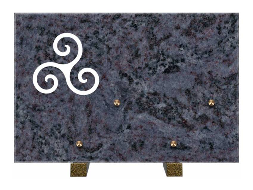 Rectangular granite slab. Rectangle anthology.