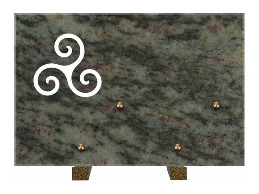 Rectangular granite slab. Rectangle anthology.