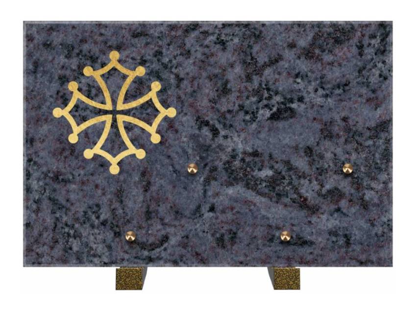 Rectangular granite slab. Rectangle anthology.