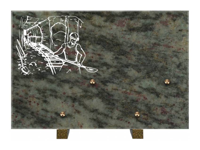 Rectangular granite slab. Expressive rectangle.