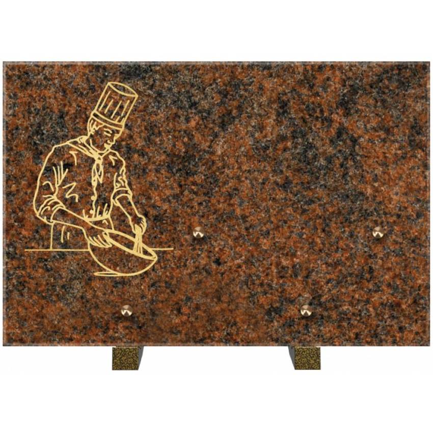 Plaque de granit rectangulaire. Rectangle expressif.