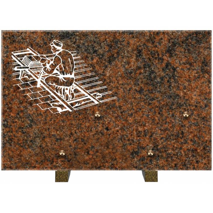 Plaque de granit rectangulaire. Rectangle expressif.