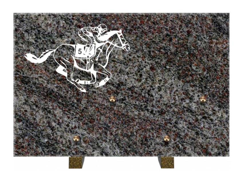 Rectangular granite slab. Expressive rectangle.