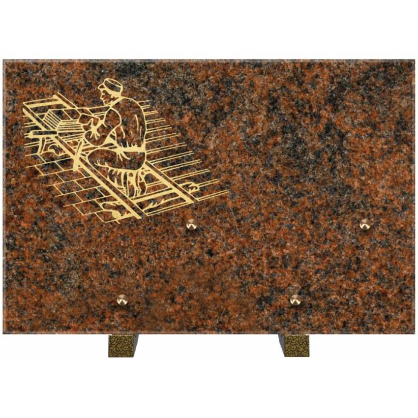 Plaque de granit rectangulaire. Rectangle expressif.