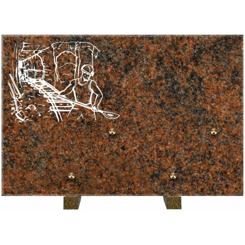 Plaque de granit rectangulaire. Rectangle expressif.