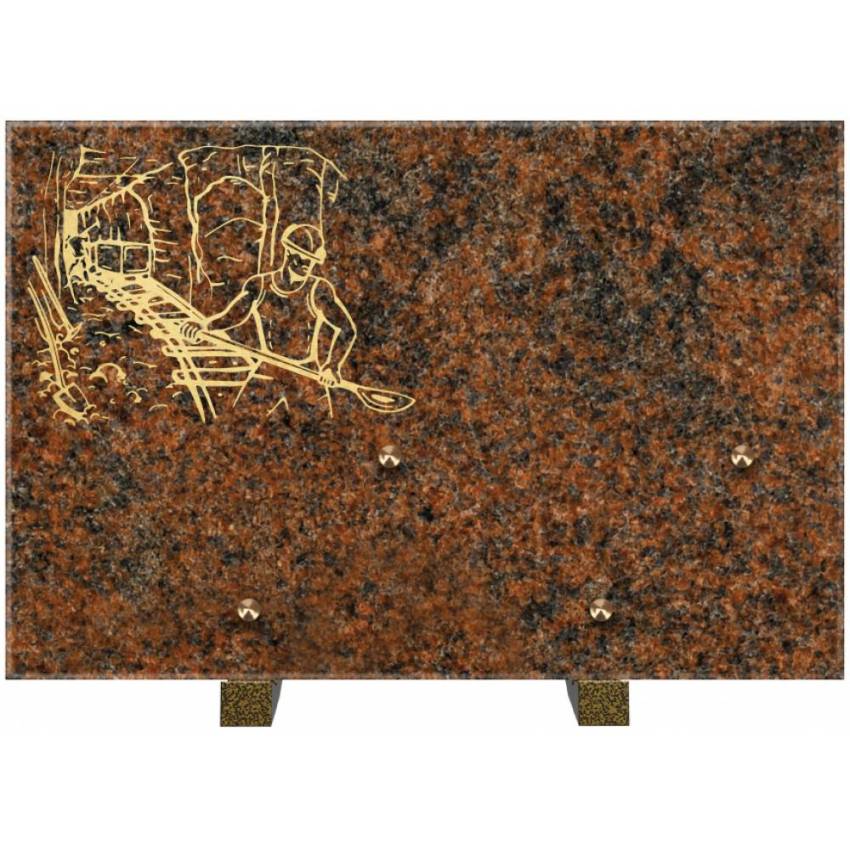 Plaque de granit rectangulaire. Rectangle expressif.