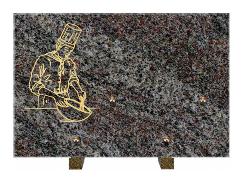 Rectangular granite slab. Expressive rectangle.