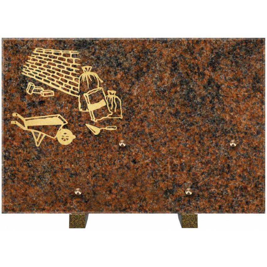 Plaque de granit rectangulaire. Rectangle expressif.