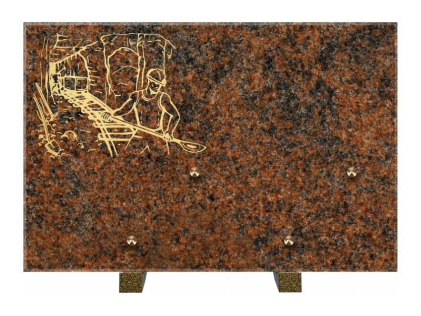 Rectangular granite slab. Expressive rectangle.