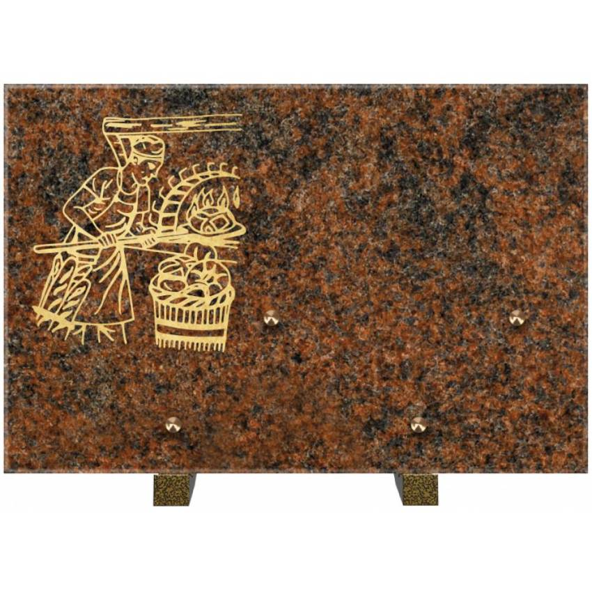 Plaque de granit rectangulaire. Rectangle expressif.