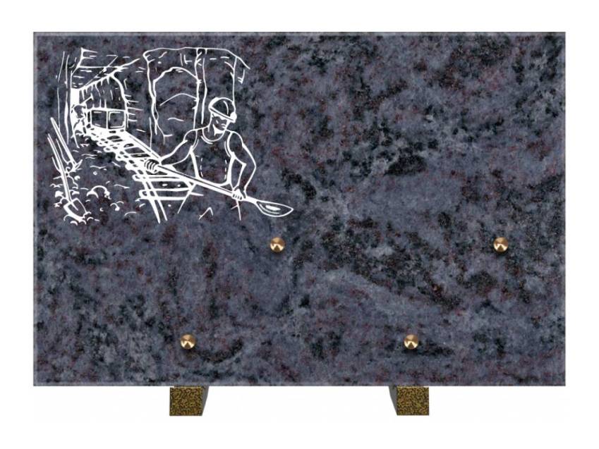 Rectangular granite slab. Expressive rectangle.