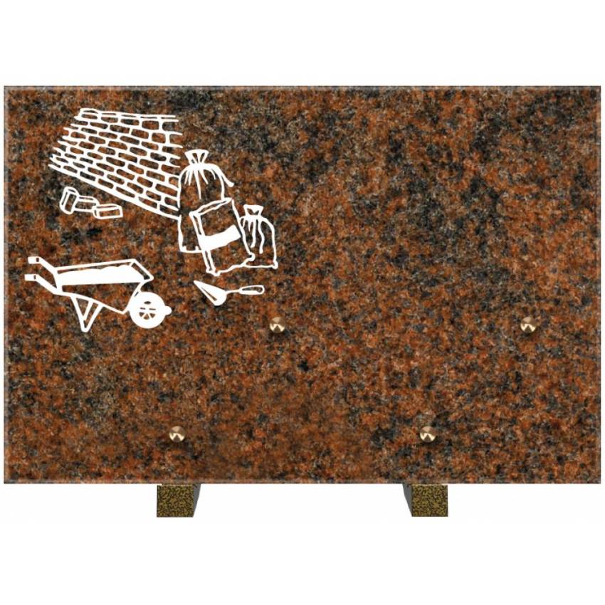 Plaque de granit rectangulaire. Rectangle expressif.