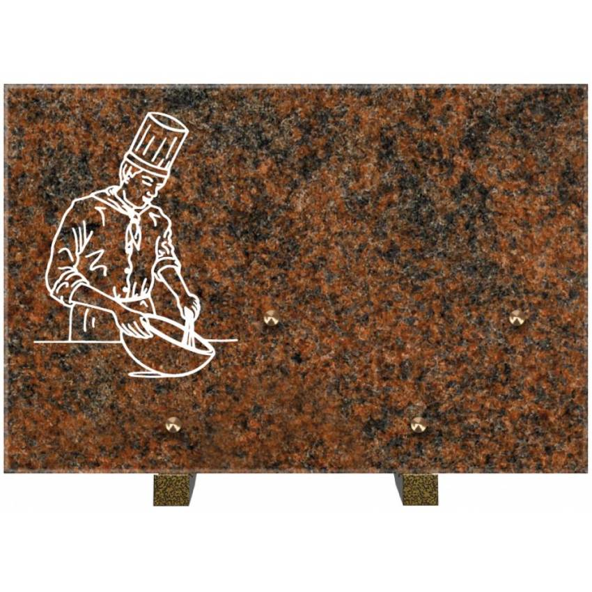 Rectangular granite slab. Expressive rectangle.