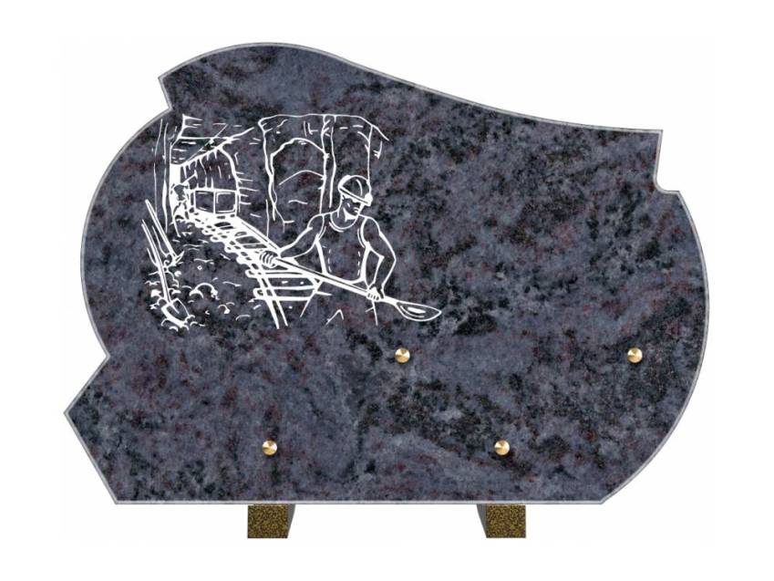 Handcrafted granite passion plaque.