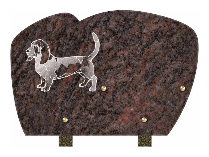 Stylish remarkable Granite plaque.