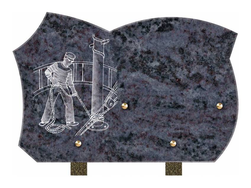 Stylish remarkable Granite plaque.