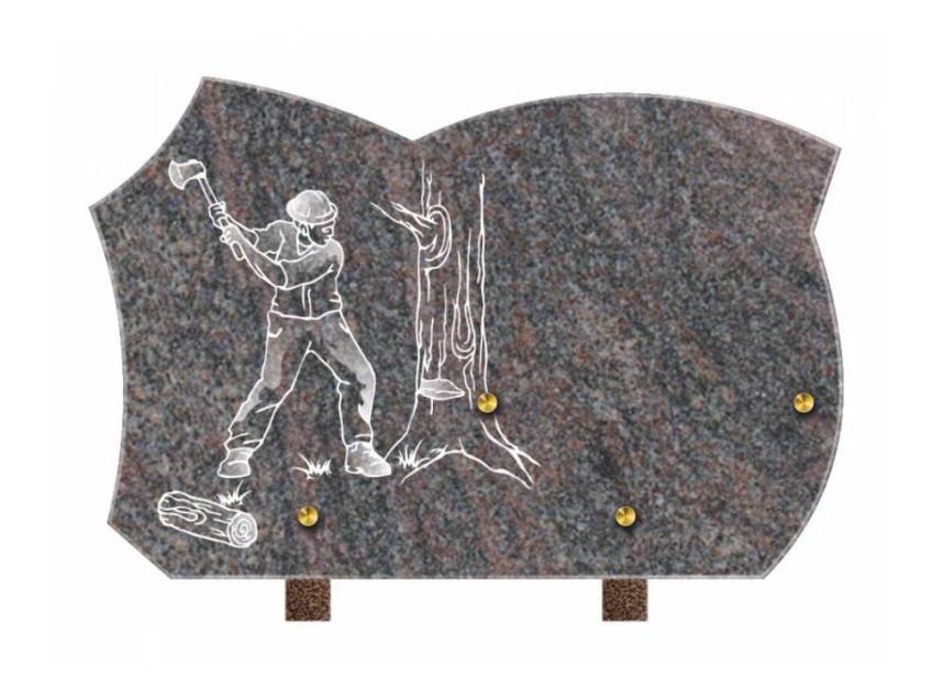 Stylish remarkable Granite plaque.