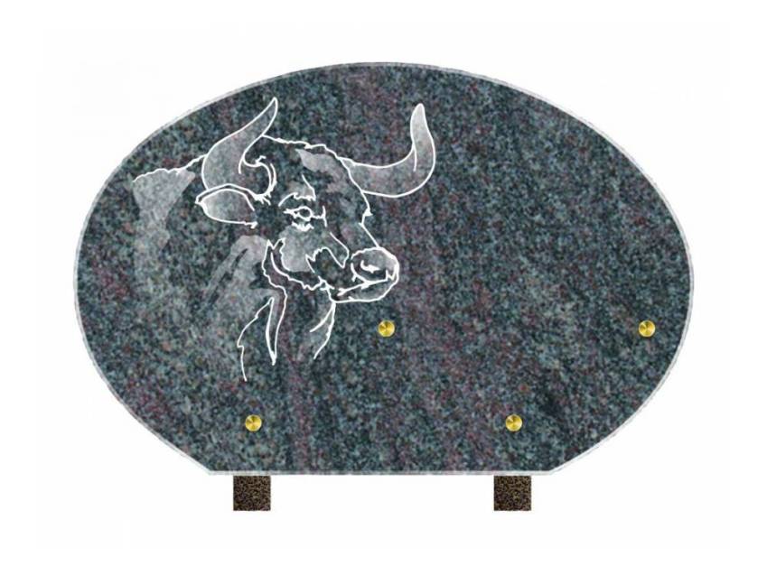 Stylish remarkable Granite plaque.