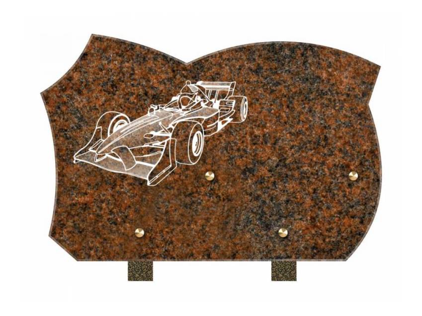 Stylish remarkable Granite plaque.