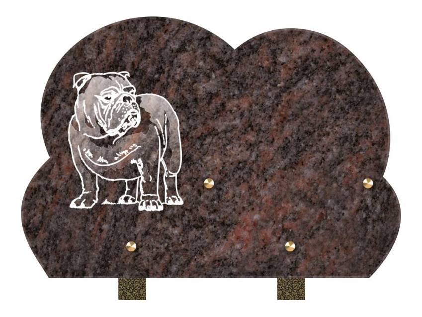 Stylish remarkable Granite plaque.