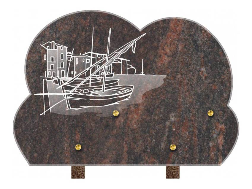 Stylish remarkable Granite plaque.