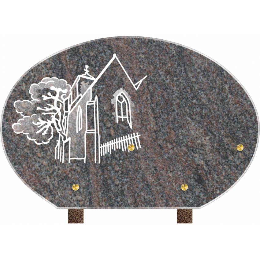 Stylish remarkable Granite plaque.