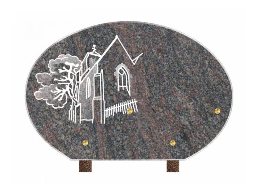 Stylish remarkable Granite plaque.