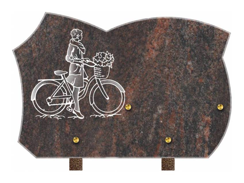 Stylish remarkable Granite plaque.