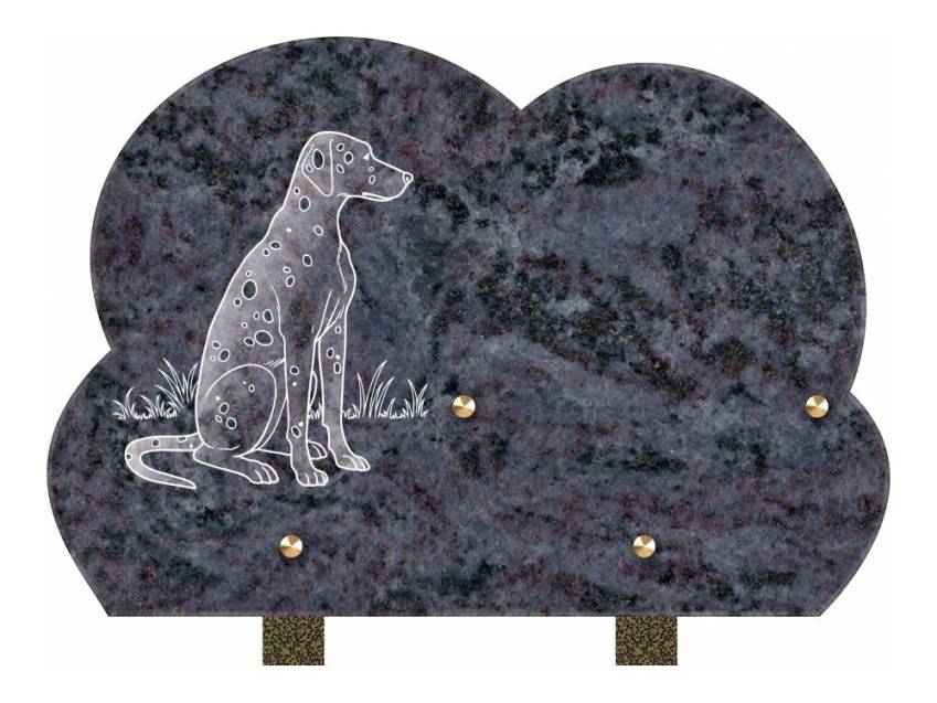 Stylish remarkable Granite plaque.