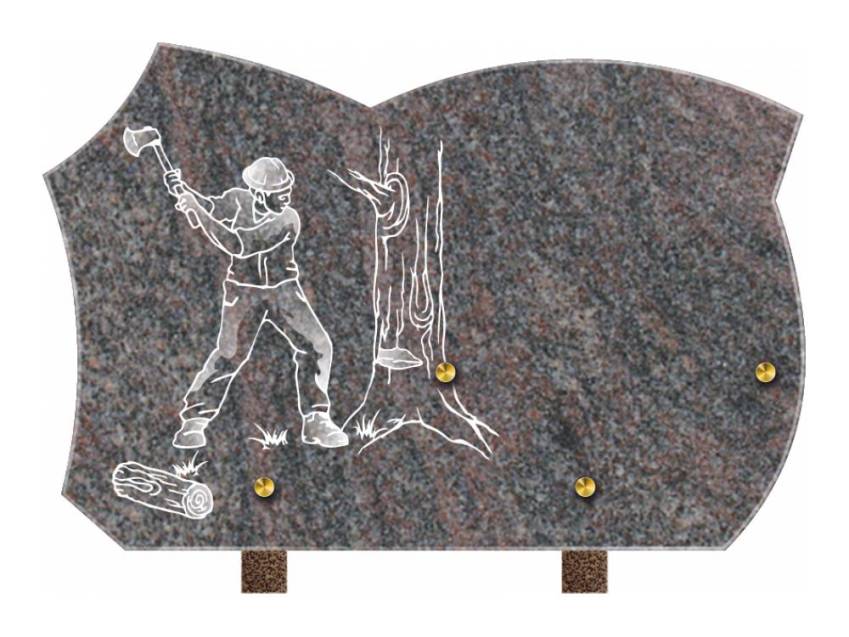 Stylish remarkable Granite plaque.